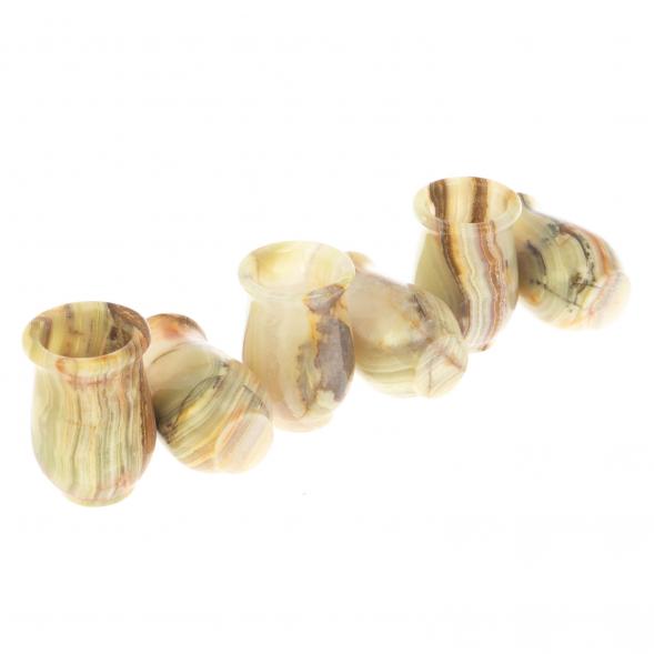 Набор стопок из оникса 3,7х6 см 6 шт в коробке (1,5х2,5) 127691