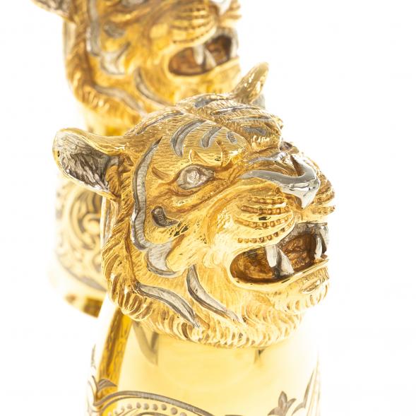 Стопки перевертыши &amp;quot;Тигр&amp;quot; 3 шт 60 мл бронза Златоуст 122950