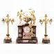 Каминные часы с канделябрами &amp;quot;Амур и Психея&amp;quot; из яшмы и бронзы 113598