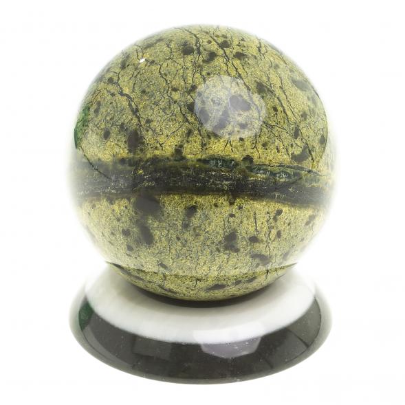 Шар &amp;quot;Антистресс&amp;quot; из змеевика 9 см на подставке 124089