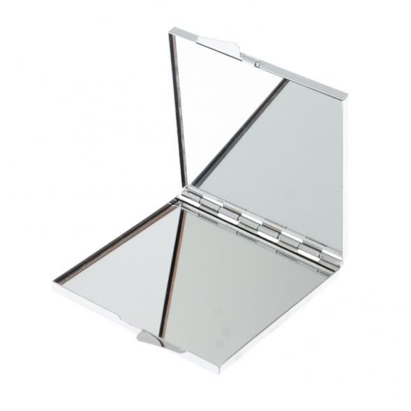 Зеркало квадратное карманное из малахита с хризоколлой цвет серебро 126748