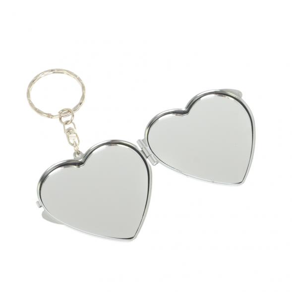 Складное зеркало брелок из соколиного глаза сердце 126978