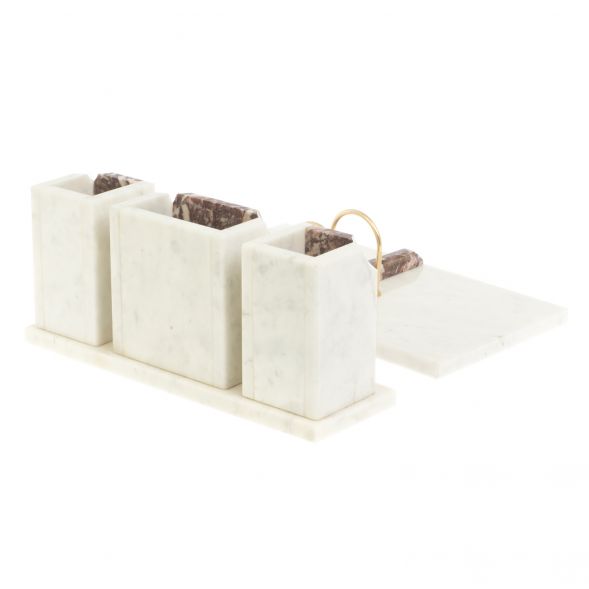 Письменный набор &amp;quot;Грани&amp;quot; с гербом камень креноид 127453