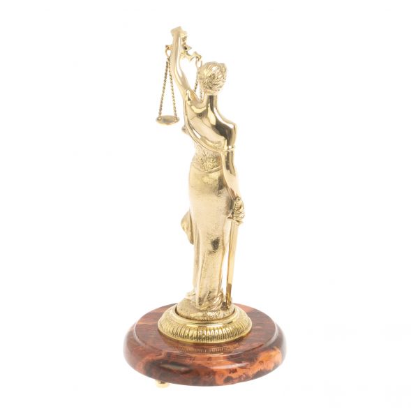 Бронзовая статуэтка &amp;quot;Фемида&amp;quot; на подставке из яшмы 127533