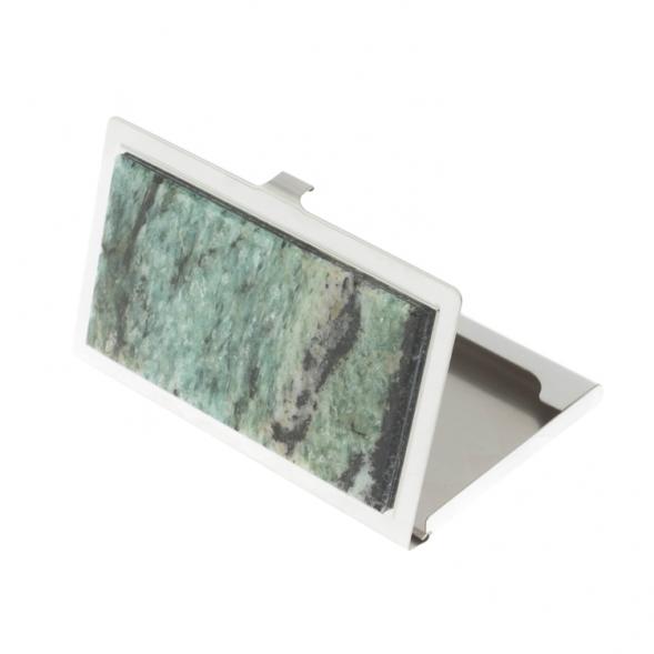 Карманная визитница из камня парагонит цвет серебро 127774