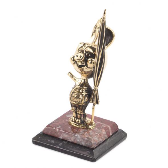 Статуэтка &amp;quot;Пятачок с зонтиком&amp;quot; бронза креноид 119457