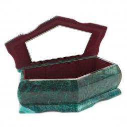 Шкатулка Корона с расписной крышкой осень 18х9х6,5 см