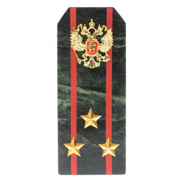 Сувенир погон &amp;quot;Полковник ВС&amp;quot; камень змеевик 128991