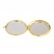 Зеркало круглое камень флюорит цвет золото 125074