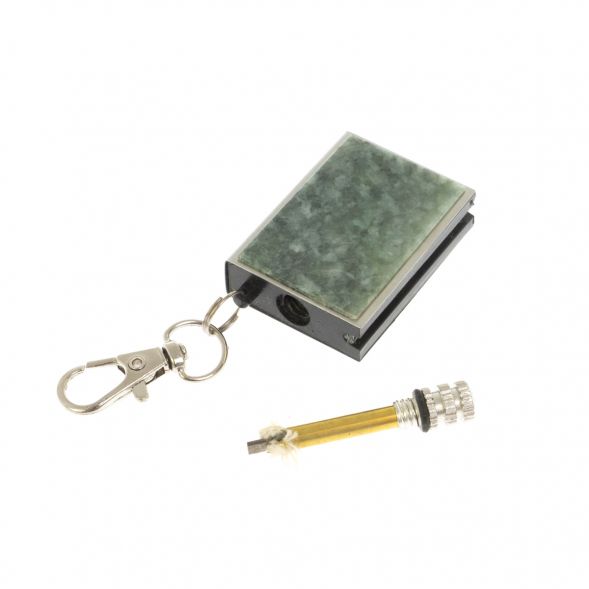 Брелок огниво &amp;quot;Вечная спичка&amp;quot; с накладкой из камня жадеит 2,8х1,3х5 см 129296