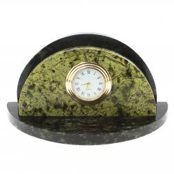 Настольная визитница "Овальная" из камня змеевик