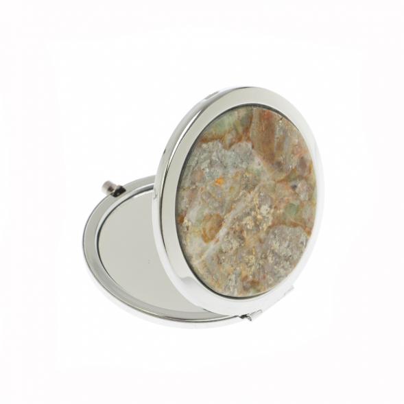 Зеркало круглое зеленый флюорит цвет серебро 125075