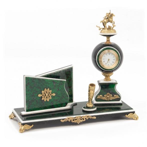 Письменный набор &amp;quot;Георгий Победоносец&amp;quot; змеевик 116651