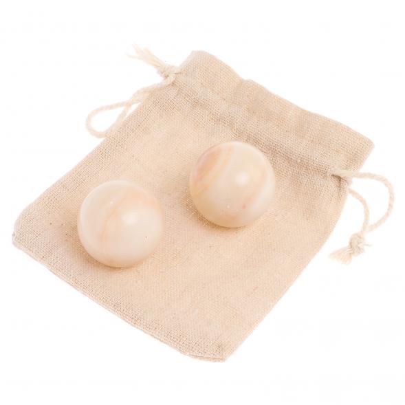 Массажные шары из газганского мрамора 3 см (пара) 126213