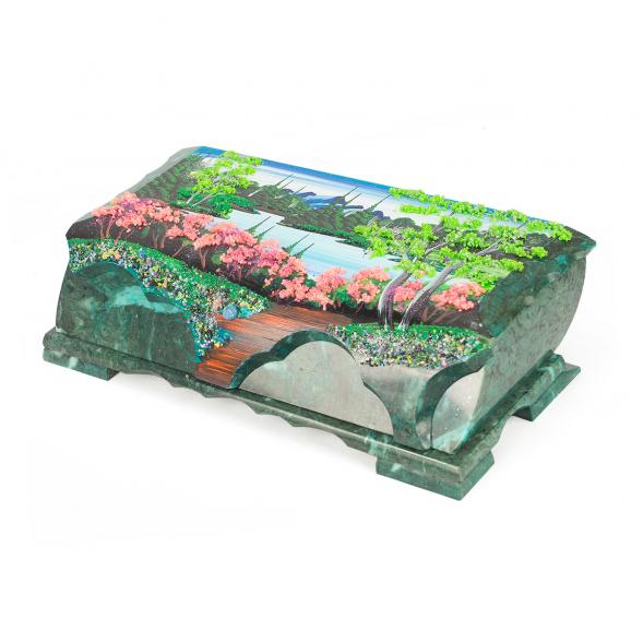 Шкатулка с расписной крышкой &amp;quot;Лето&amp;quot; П5 30х13х8,5 см 118788