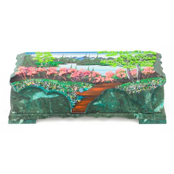 Шкатулка с расписной крышкой &amp;quot;Лето&amp;quot; П5 30х13х8,5 см 118788