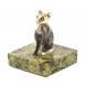 Бронзовая статуэтка &amp;quot;Кошка сидит&amp;quot; основание из камня 119832