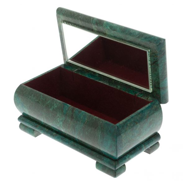 Шкатулка &amp;quot;Букет роз&amp;quot; из змеевика 16х8х7,5 см 128846