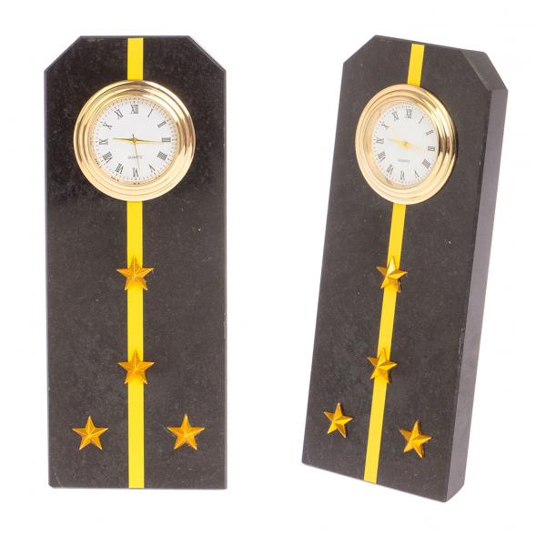 Часы &amp;quot;Погон капитан ВМФ&amp;quot; камень змеевик 113502