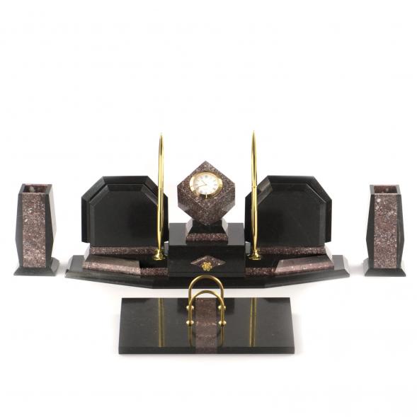 Настольный набор из змеевика и креноида 113480