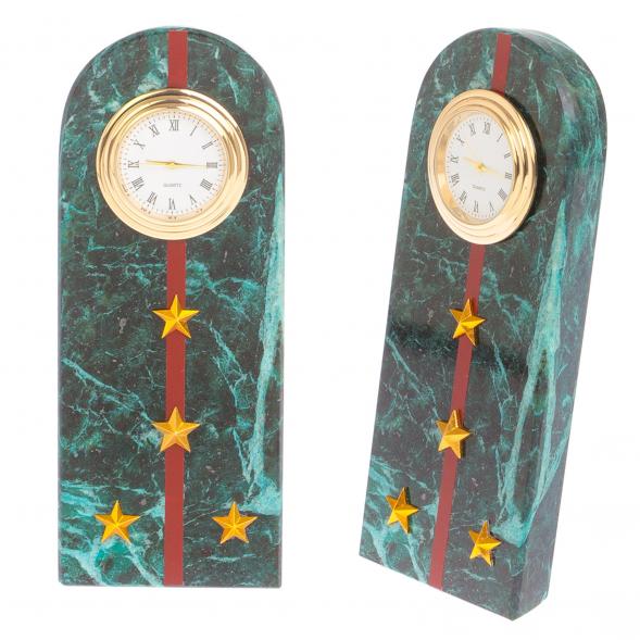 Часы &amp;quot;Погон капитан МВД&amp;quot; нового образца змеевик 113985