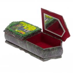 Шкатулка "Хозяйка медной горы летом и ящерицы" 29х11,5х7 см