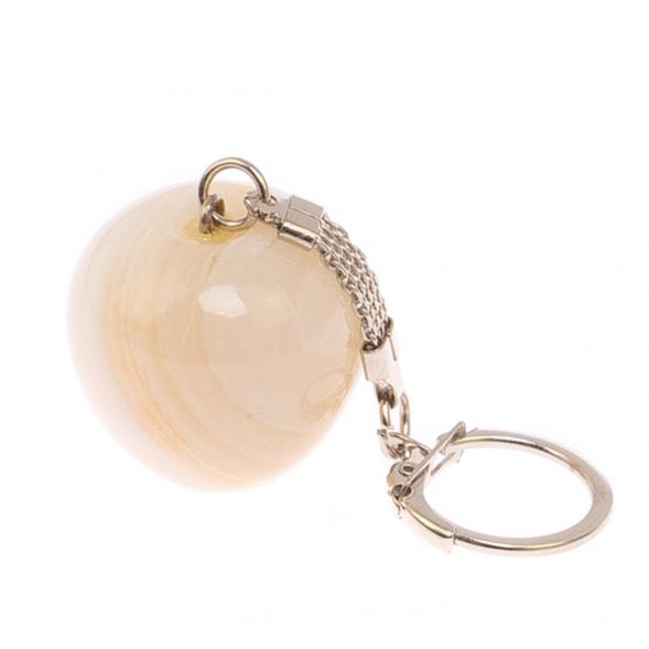 Брелок &amp;quot;Яблоко&amp;quot; из белого оникса 125234