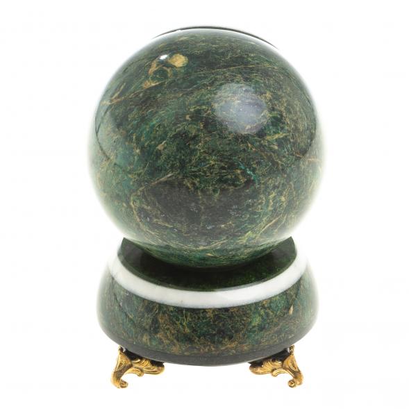 Часы Шар Антисресс из змеевика 8,5х8,5х12,5 см 117902