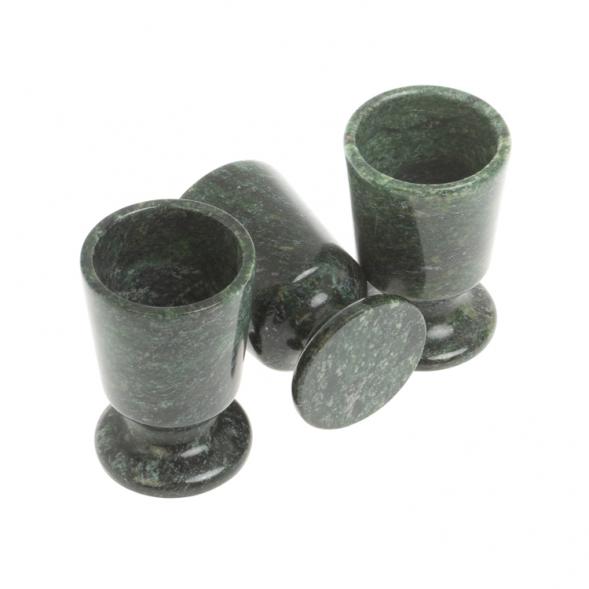 Набор рюмок из шабровского змеевика 3 шт 4х4х6 см 127535