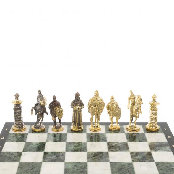 Шахматы &amp;quot;Богатыри&amp;quot; 40х40 см из мрамора и змеевика 129643
