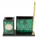 Мини-набор с часами из малахита  18х7х9 см 129771
