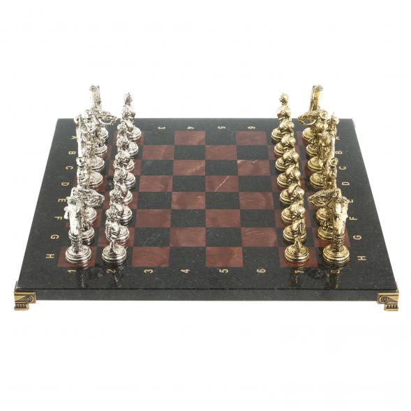 Шахматы &amp;quot;Дон Кихот&amp;quot; доска 40х40 см лемезит змеевик 122646