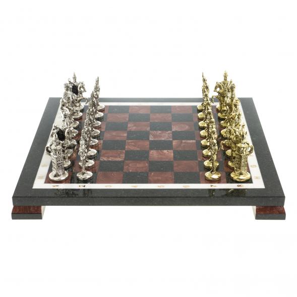 Шахматы &amp;quot;Русские витязи&amp;quot; доска 40х40 см лемезит каменные ножки 123375