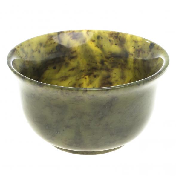 Пиала чайная из натурального камня нефрит 8х8х4 см / Чашка чайная / Пиала для чая