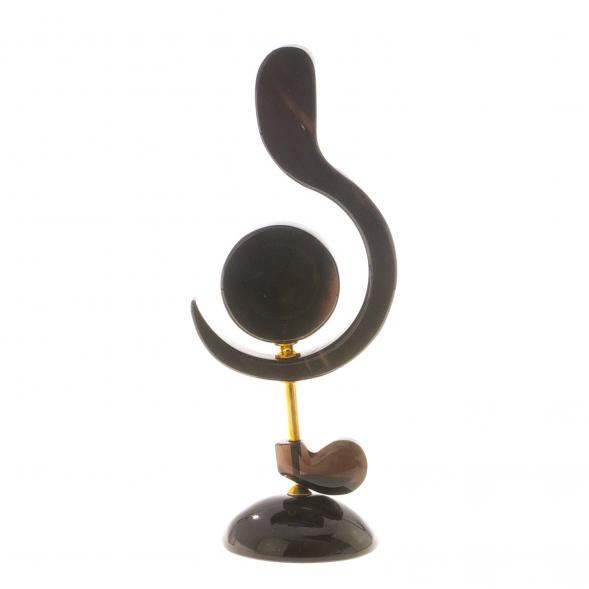 Часы из черного обсидиана &amp;quot;Скрипичный ключ&amp;quot; 124707