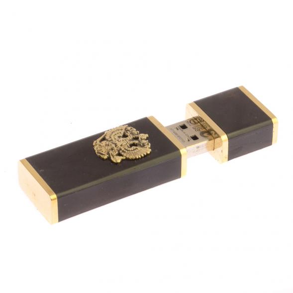 Флешка из черного обсидиана &amp;quot;Герб РФ&amp;quot; на 16 гб 126292