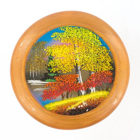 Тарелка декоративная &amp;quot;Осень&amp;quot; 15 см каменная крошка 119557