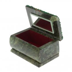 Шкатулка "Хозяйка медной горы. Осень" змеевик 10х6,5х6 см