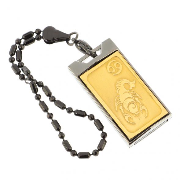 Флеш-карта с гравировкой символа знака зодиака &amp;quot;Рак&amp;quot; Златоуст USB 2.0 32 Gb в подарочной упаковке