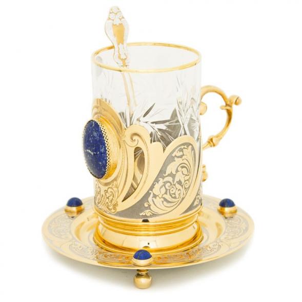 Подарочный чайный набор &amp;quot;Лазуритовый&amp;quot; Златоуст 113835