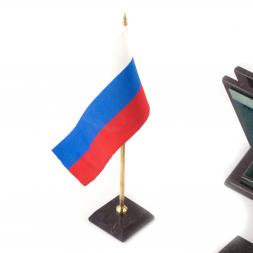 Настольный набор "Триколор" камень змеевик