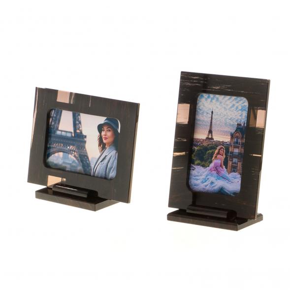 Рамка для фото 10х15 см черного из обсидиана 124712