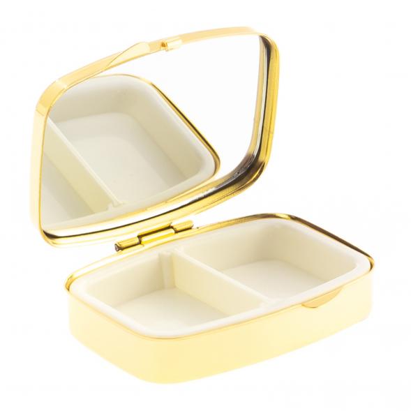 Таблетница на 2 отделения камень малахит цвет золото 124956