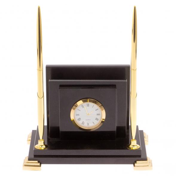 Визитница из долерита с часами &amp;quot;Визир&amp;quot; 125776