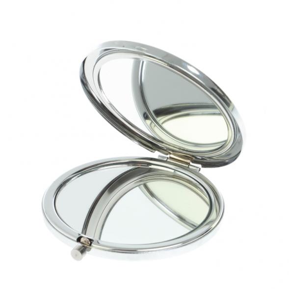 Зеркало карманное круглое из камня парагонит цвет серебро 127777