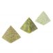 Пирамида из камня змеевик 7х7х7,5 см (3) 128995