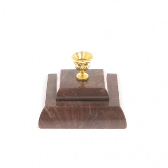 Подсвечник церковный двойной из лемезита 129145