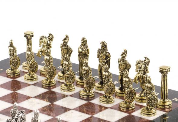 Шахматы подарочные &amp;quot;Александр Македонский&amp;quot; доска 36х36 см лемезит мрамор 120733