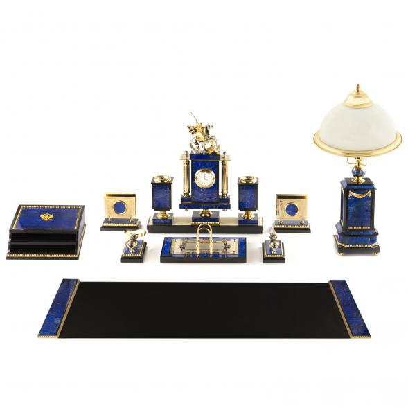 Письменный набор &amp;quot;Сенатор&amp;quot; камень лазурит 9 предметов 121238