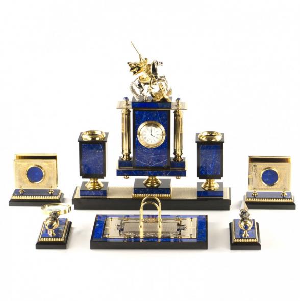 Письменный набор &amp;quot;Сенатор&amp;quot; камень лазурит 9 предметов 121238